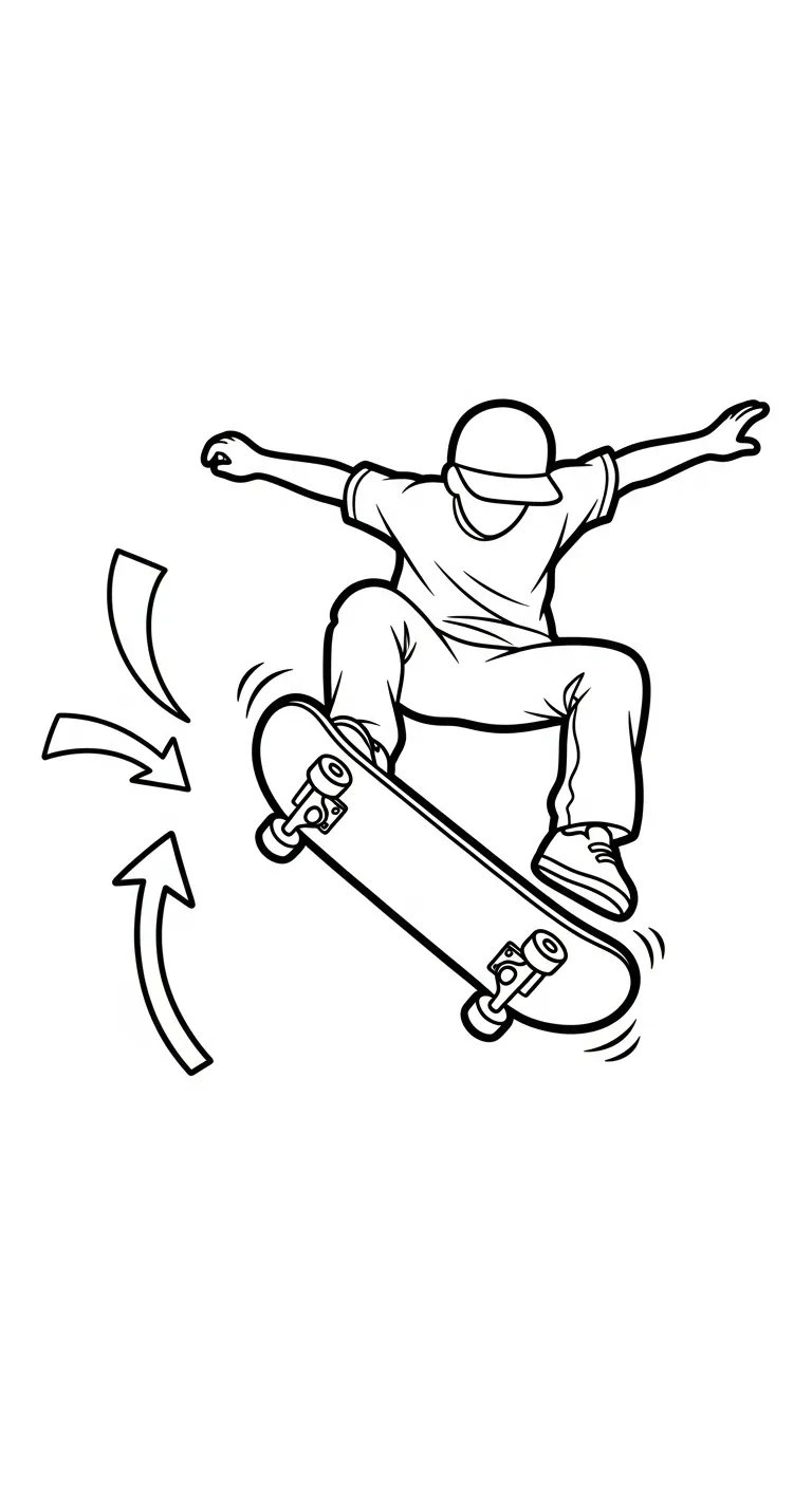 coloriage Skateboard à imprimer pour enfant de 12 ans