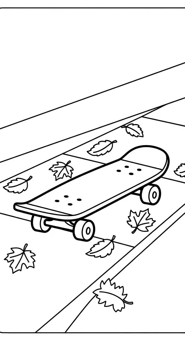 coloriage Skateboard pour enfant de 7 ans 1