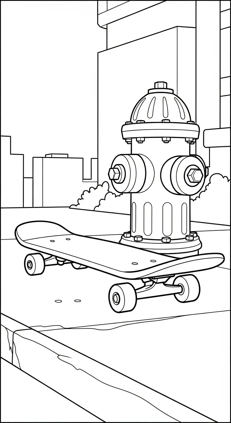 coloriage Skateboard pour enfants a imprimer