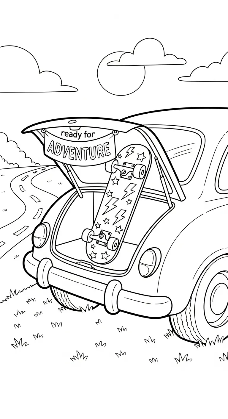 coloriage Skateboard et dessin a imprimer 1