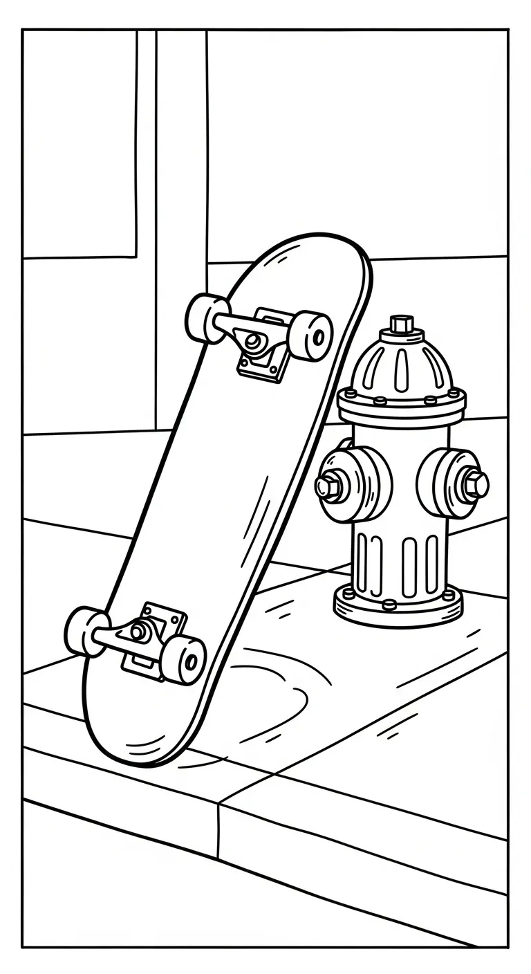 coloriage Skateboard pour enfant de 2 ans