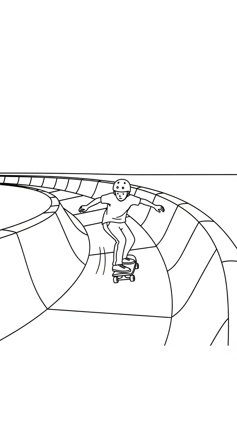 coloriage Skateboard de pour enfants 1