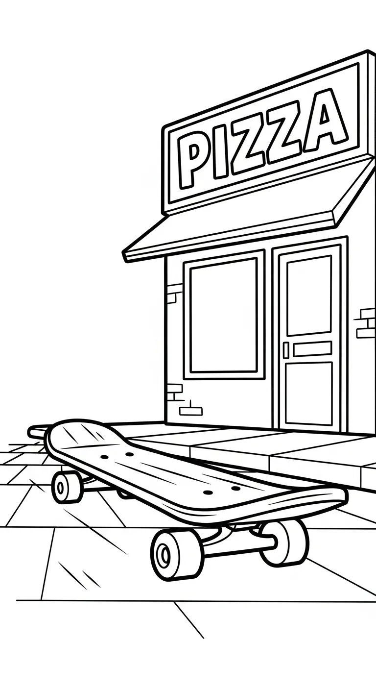 coloriage Skateboard pour enfant gratuit
