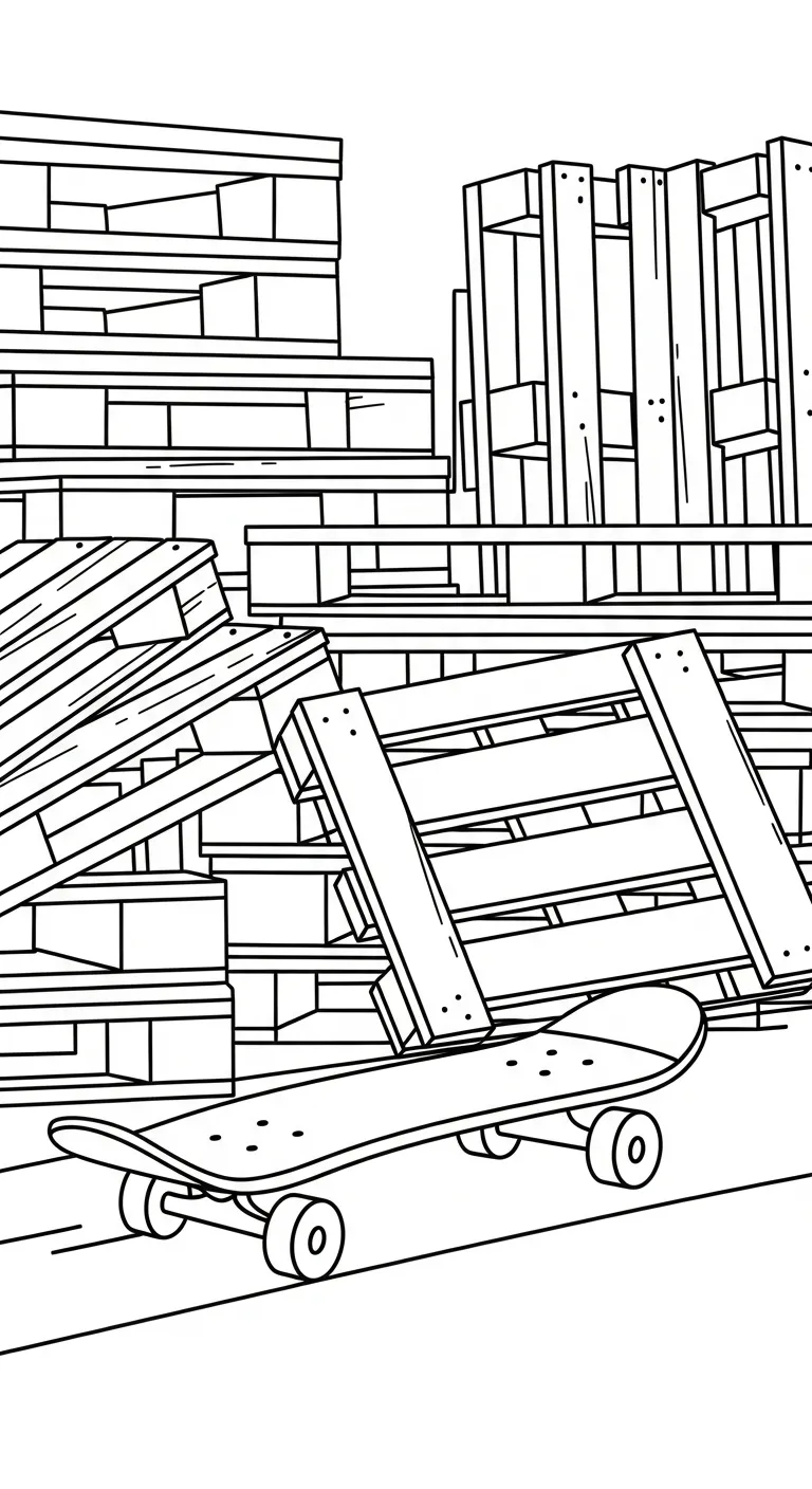 coloriage Skateboard pour enfants a imprimer 1