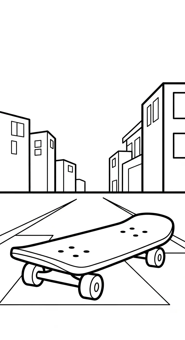 coloriage Skateboard à imprimer pour enfant de 9 ans