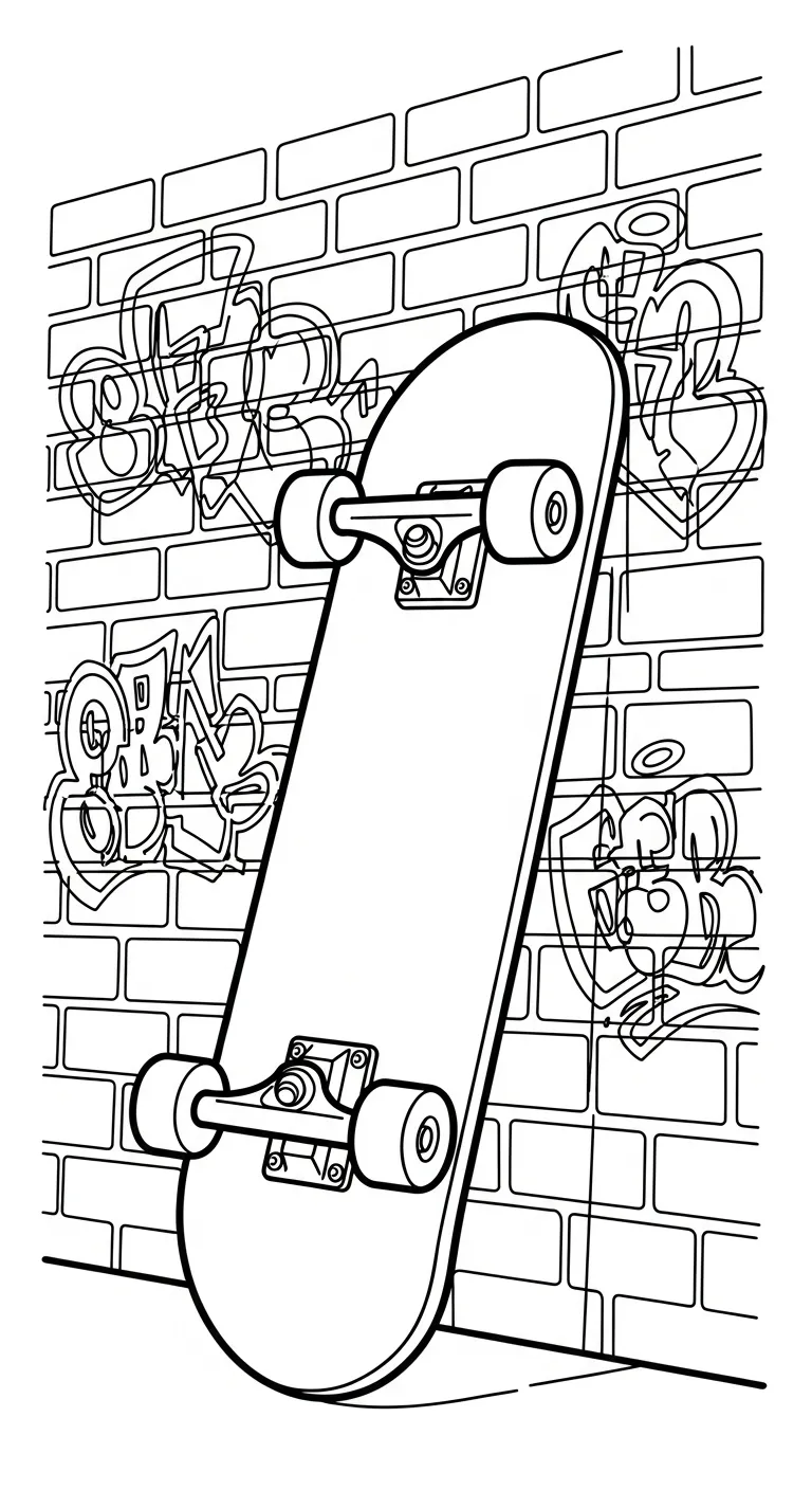 coloriage Skateboard a imprimer