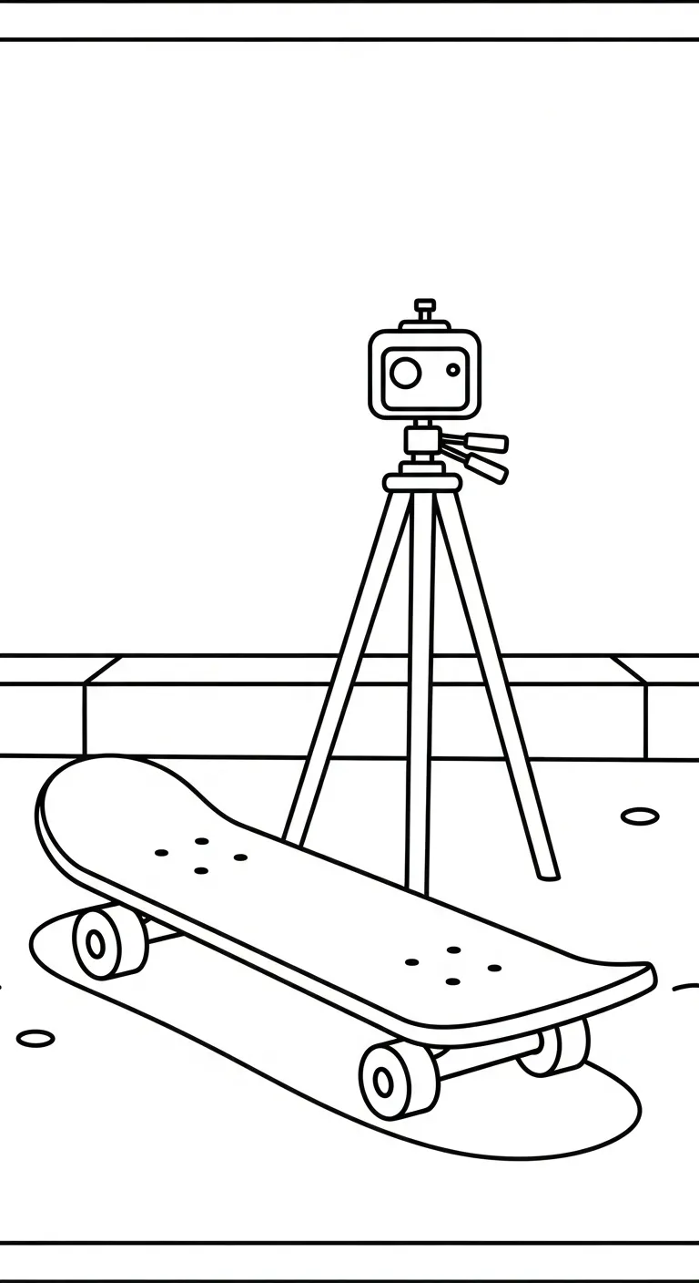 coloriage Skateboard à imprimer pour enfant de 10 ans