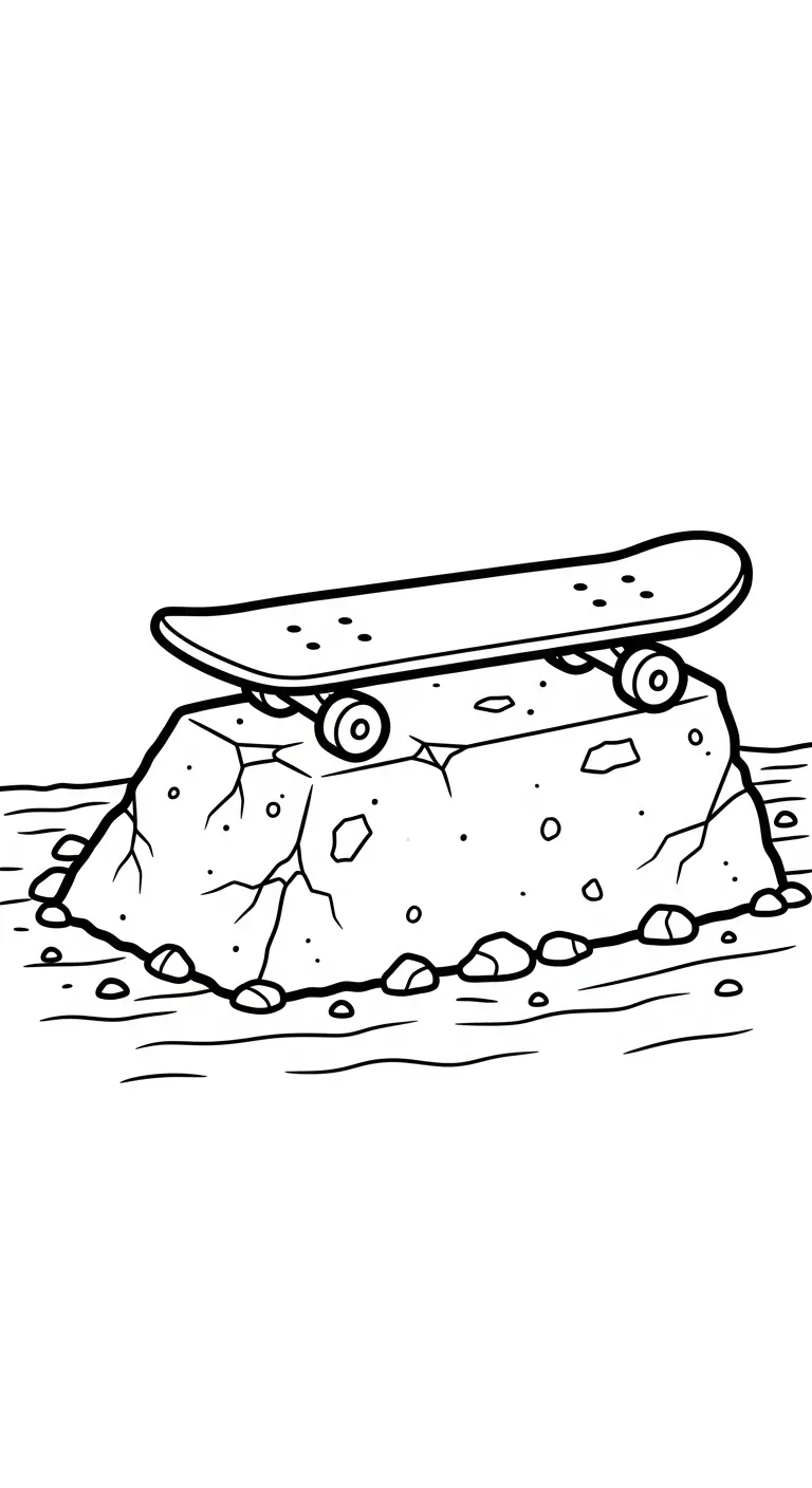 coloriage Skateboard pour enfant de 2 ans 2