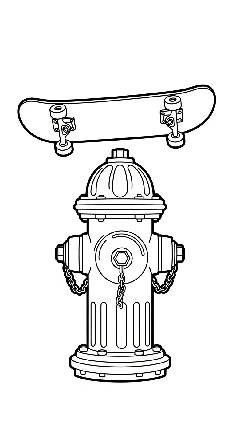 image pour coloriage Skateboard enfant 1