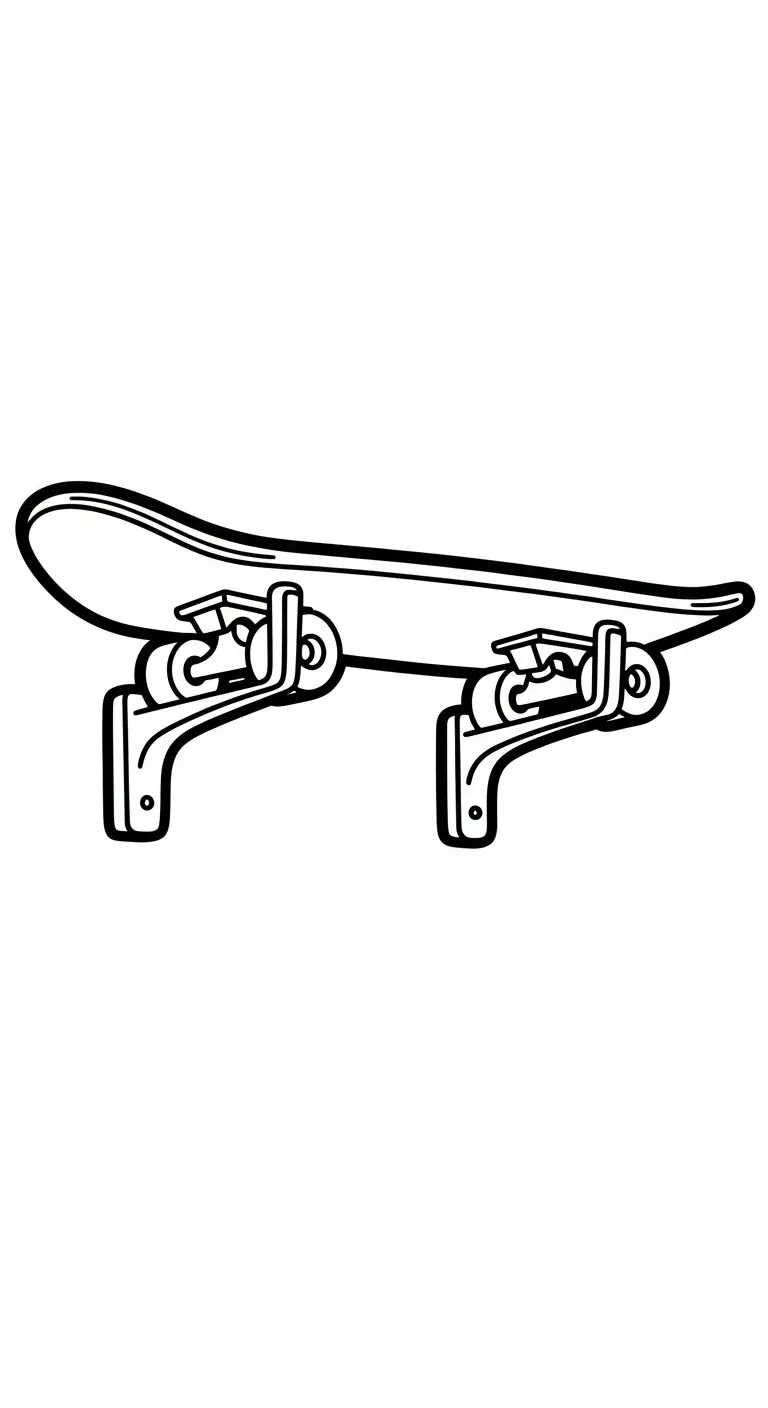 coloriage Skateboard a imprimer pour enfant de 4 ans