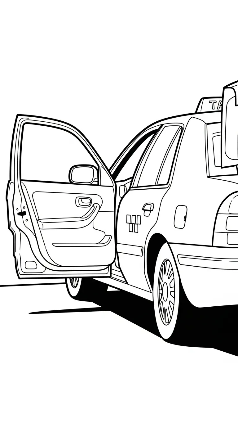 coloriage Taxi a colorier en ligne