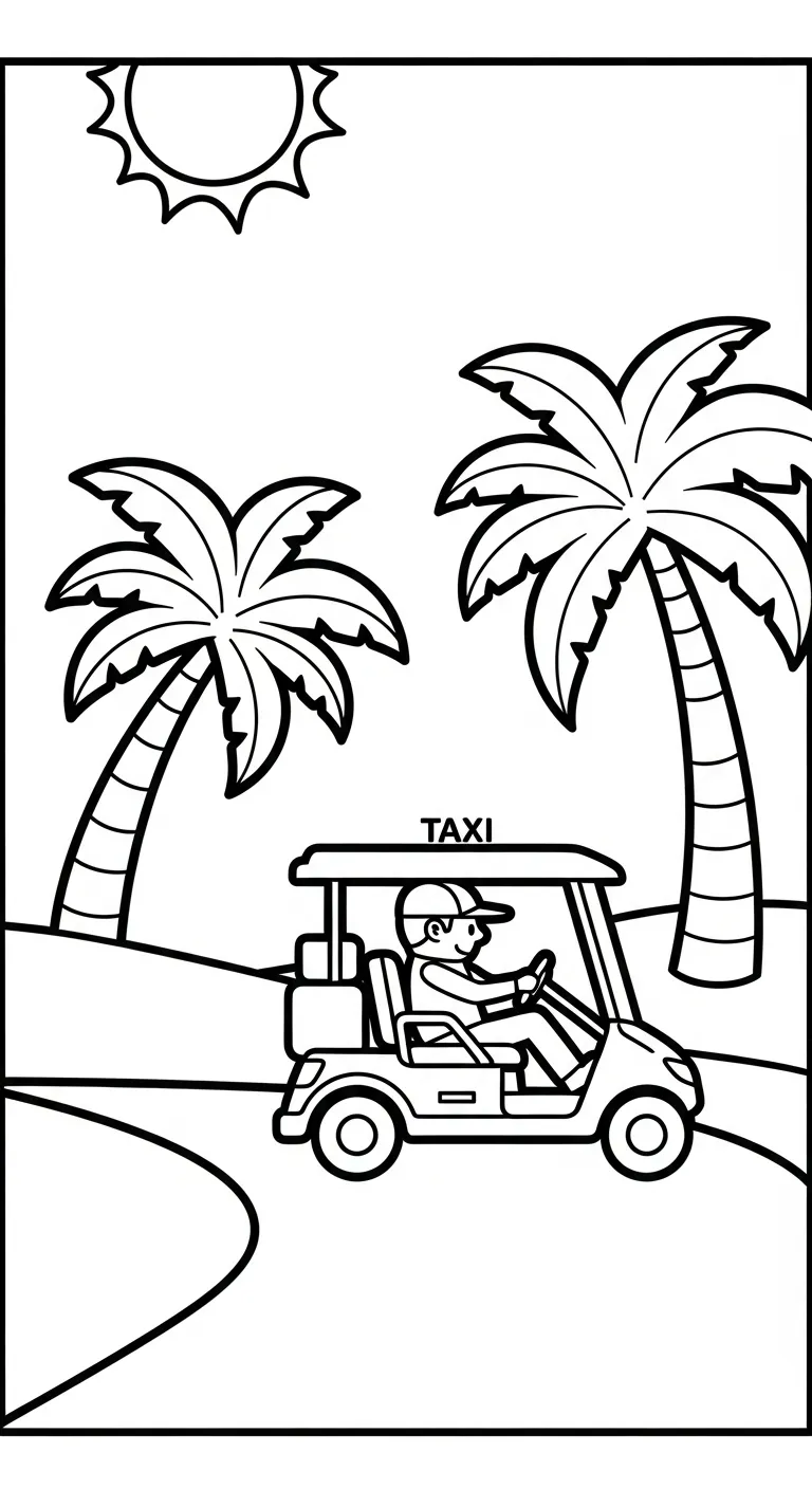 coloriage Taxi a colorier en ligne gratuitement