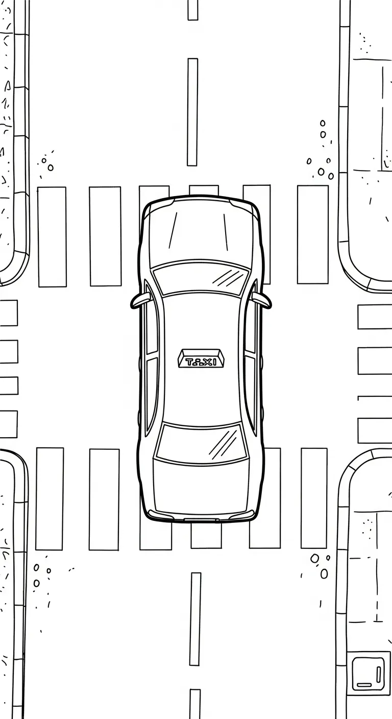 imprimer coloriage Taxi gratuit
