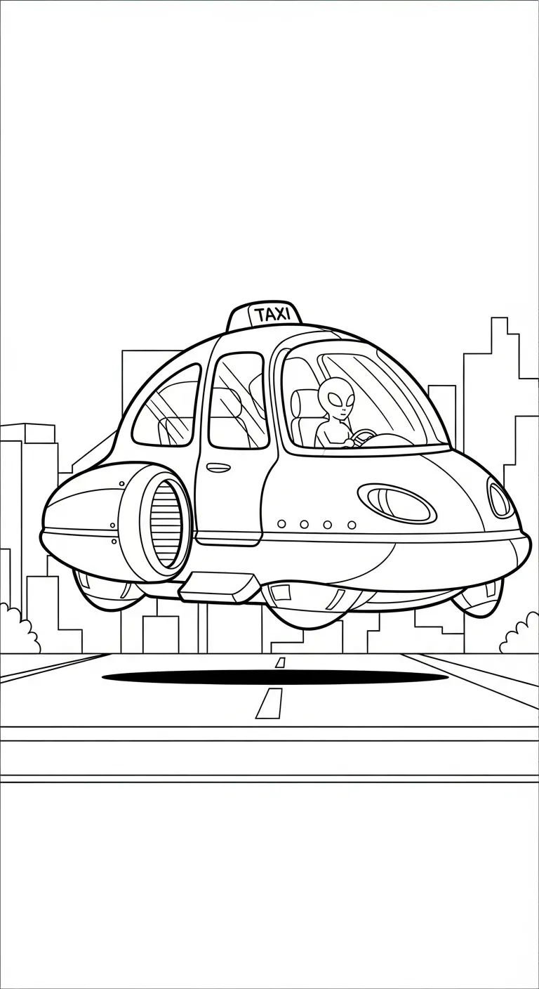 coloriage Taxi a dessiner et imprimer