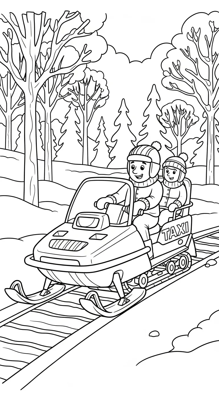 coloriage Taxi de pour enfants