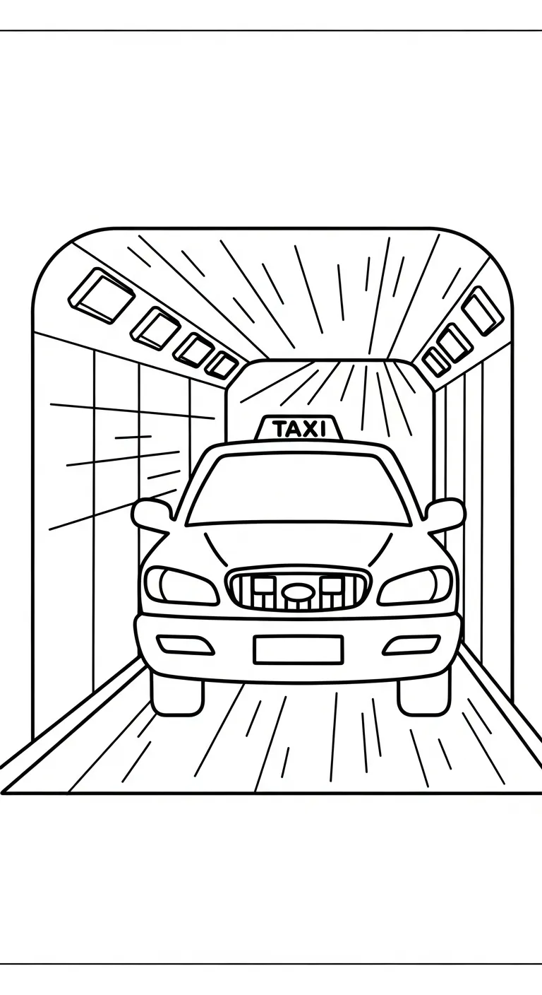 coloriage Taxi pour enfants a imprimer