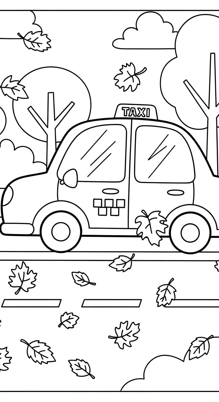 coloriage Taxi a imprimer gratuit