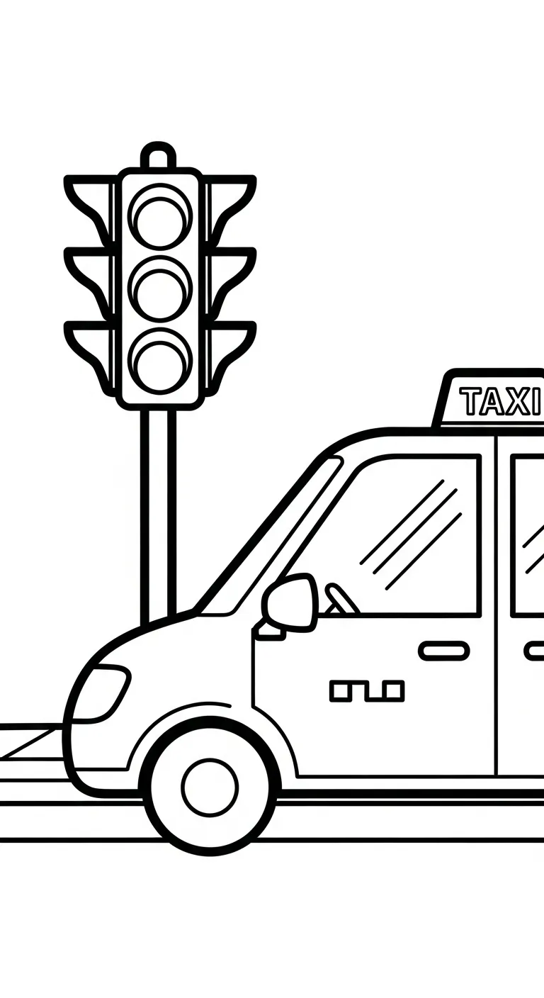coloriage Taxi en ligne pour enfant