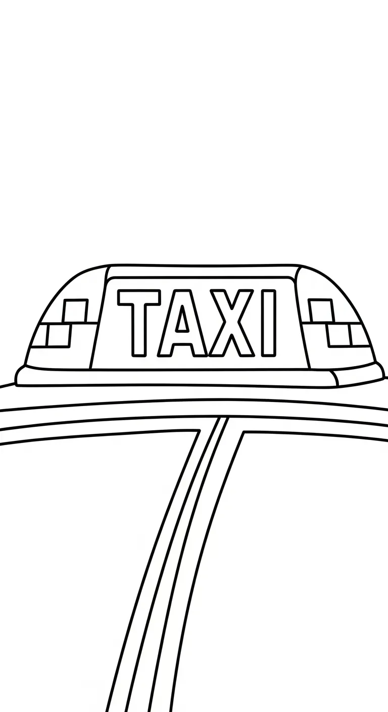 coloriage Taxi pour enfant de 10 ans