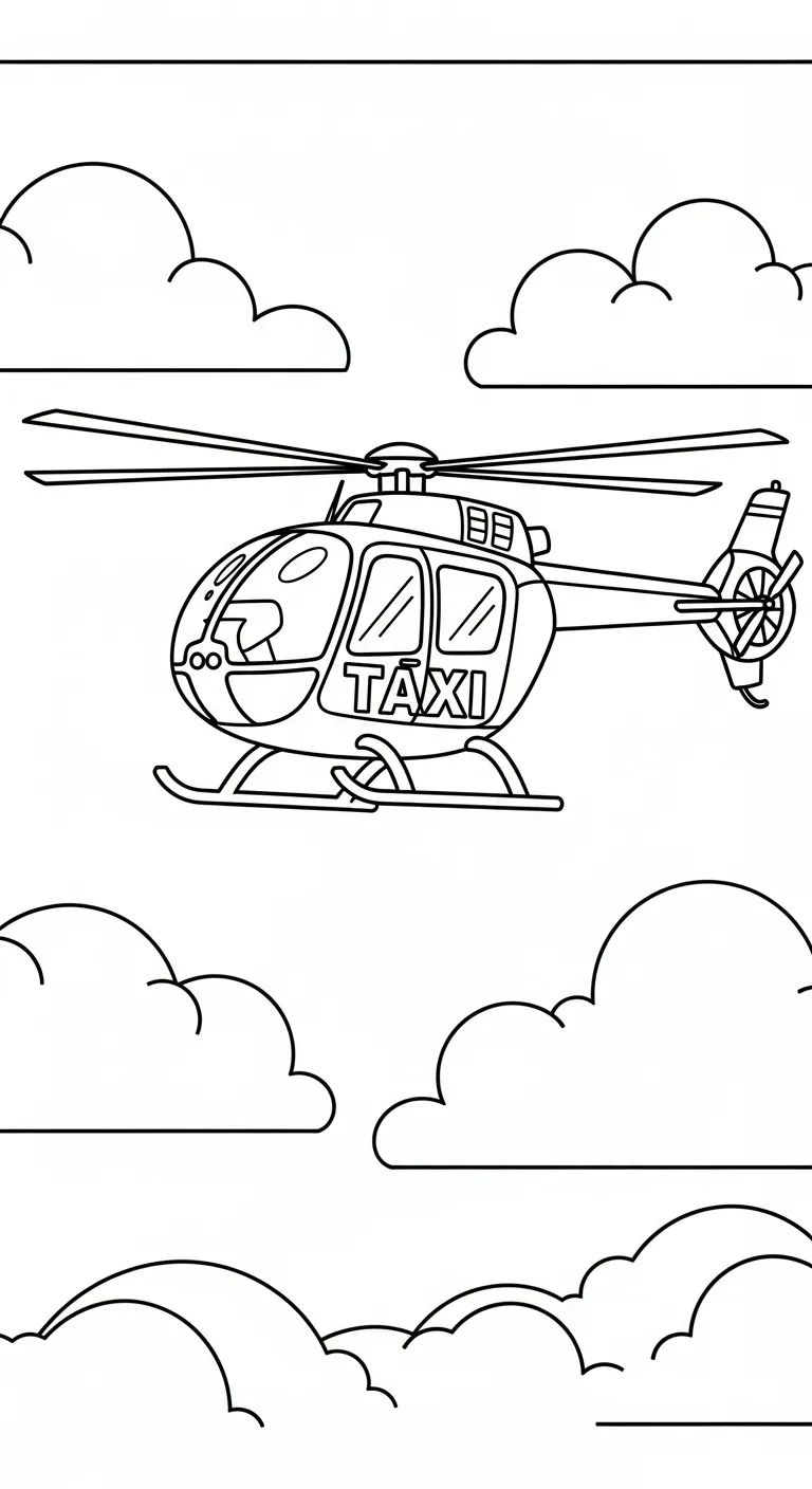 coloriage Taxi à imprimer