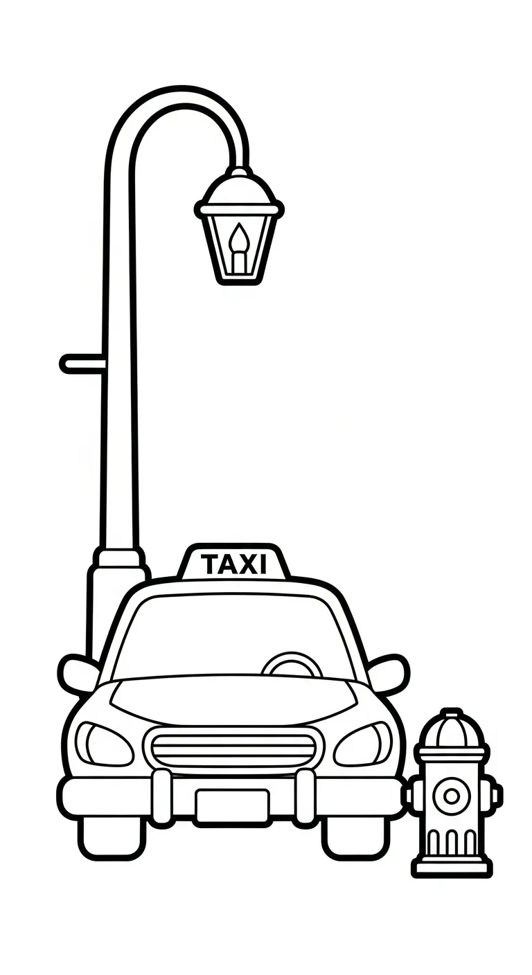 imprimer coloriage Taxi gratuit 1