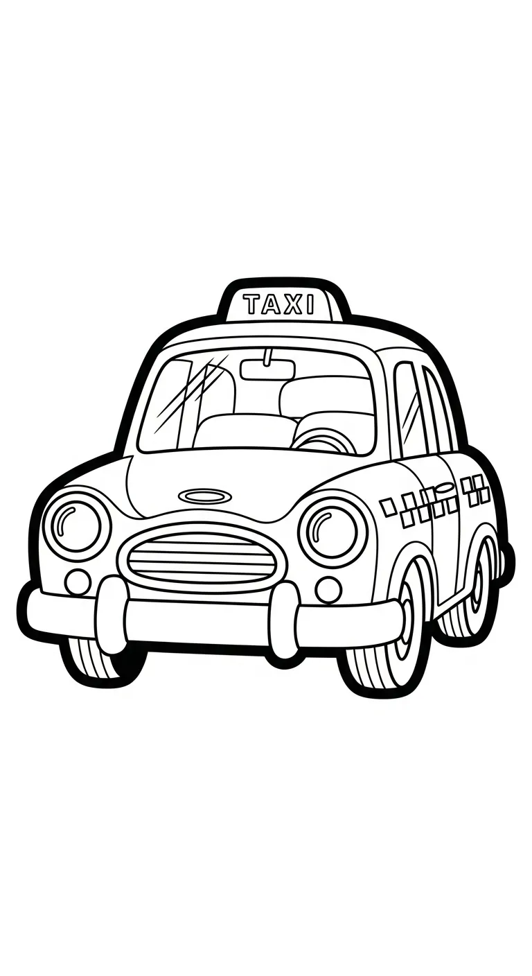 coloriage Taxi a dessiner en ligne
