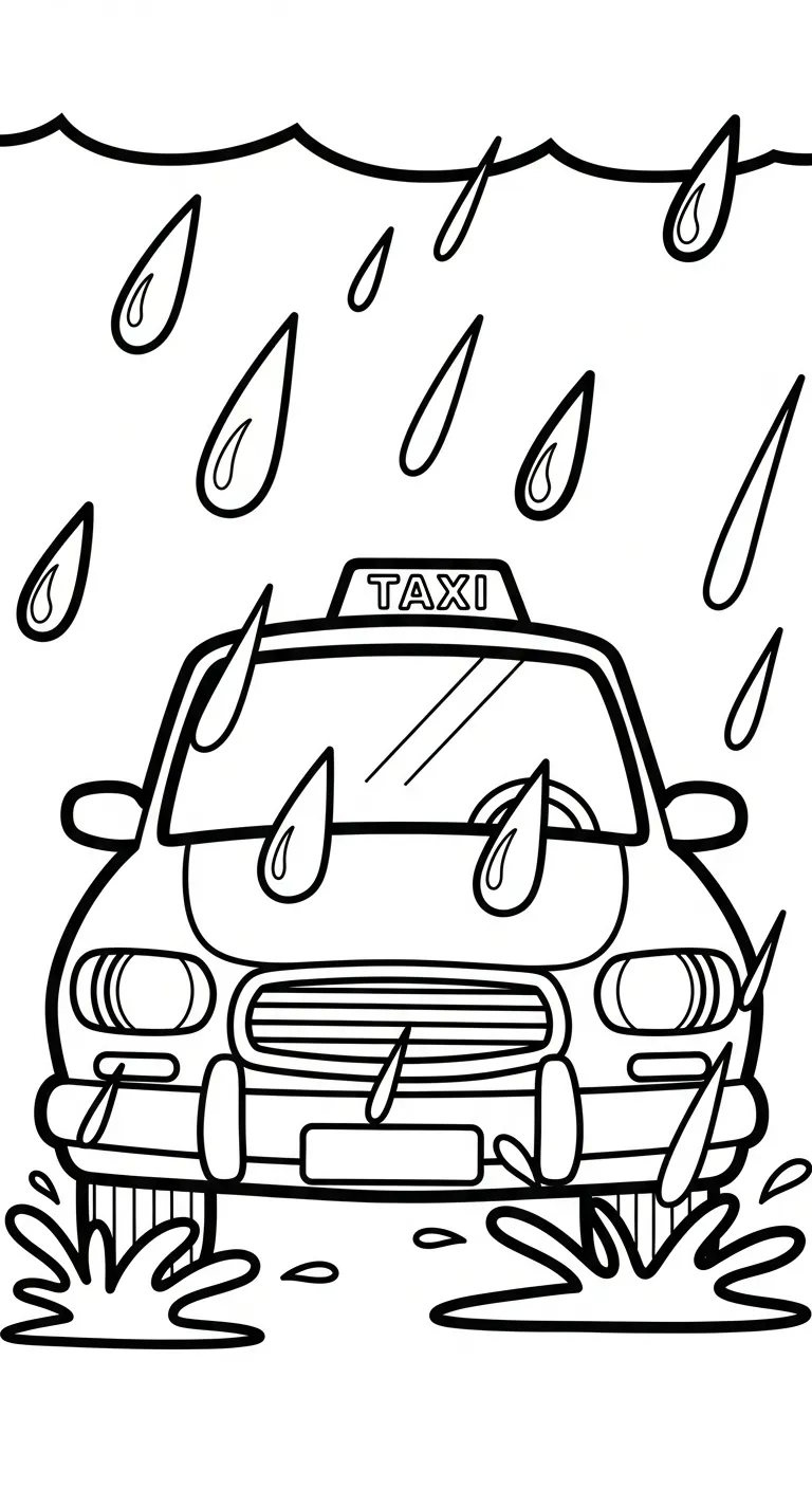 coloriage Taxi et apprentissage