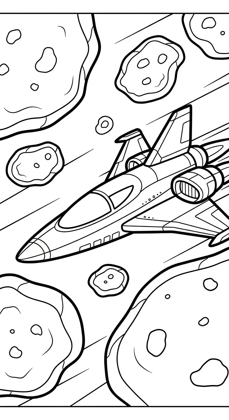 coloriage Vaisseau Spatial a colorier en ligne gratuitement