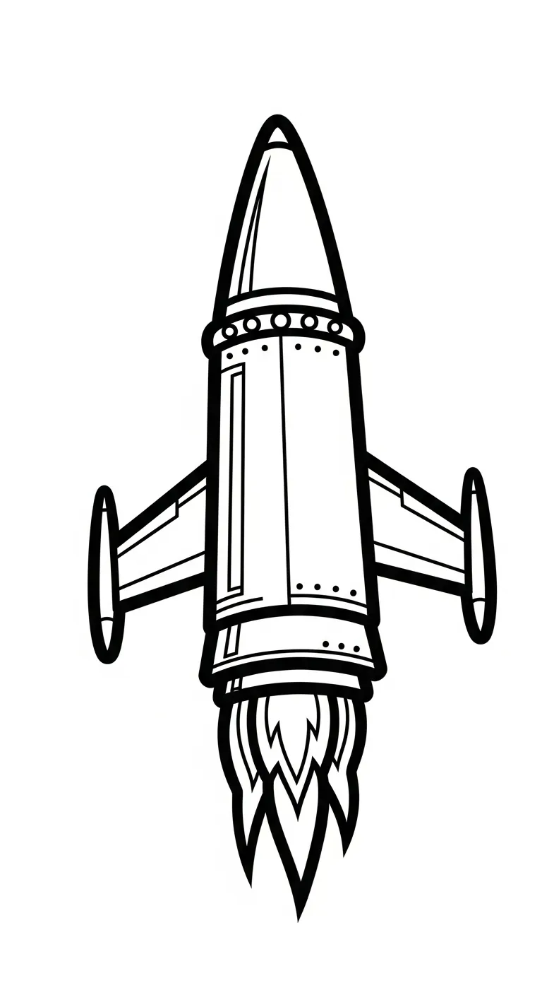 coloriage Vaisseau Spatial gratuit à imprimer