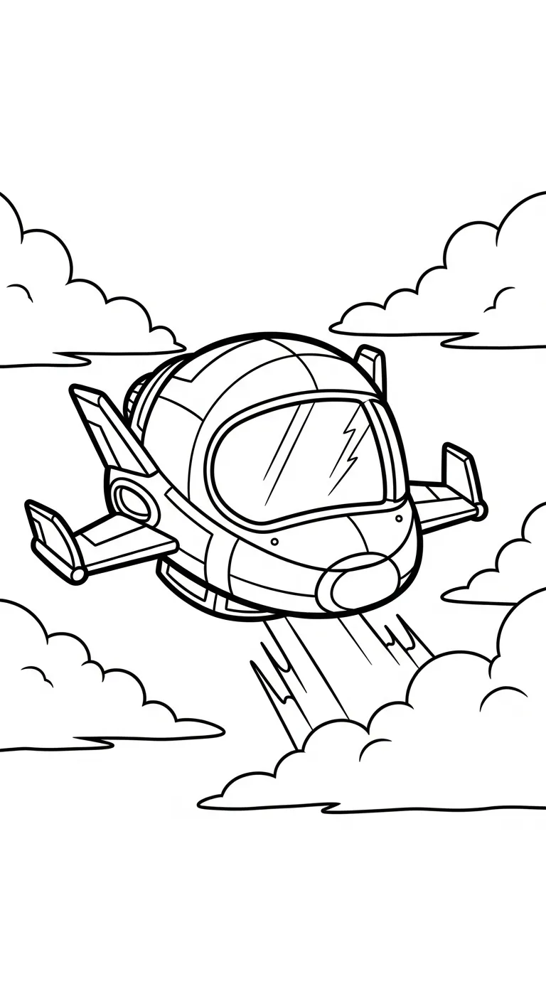 coloriage Vaisseau Spatial à imprimer gratuitement pdf 1