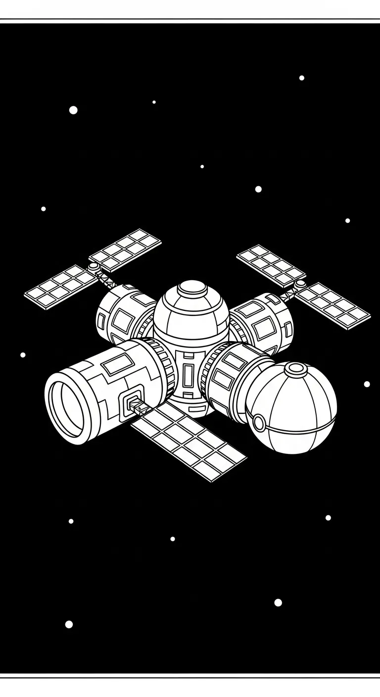 coloriage Vaisseau Spatial pour enfant de 7 ans