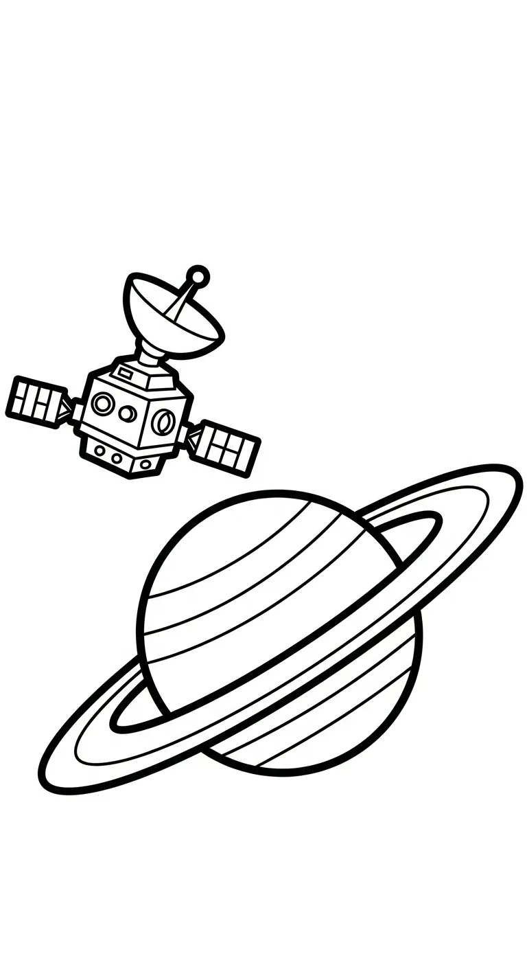 coloriage Vaisseau Spatial pour enfant de 3 ans