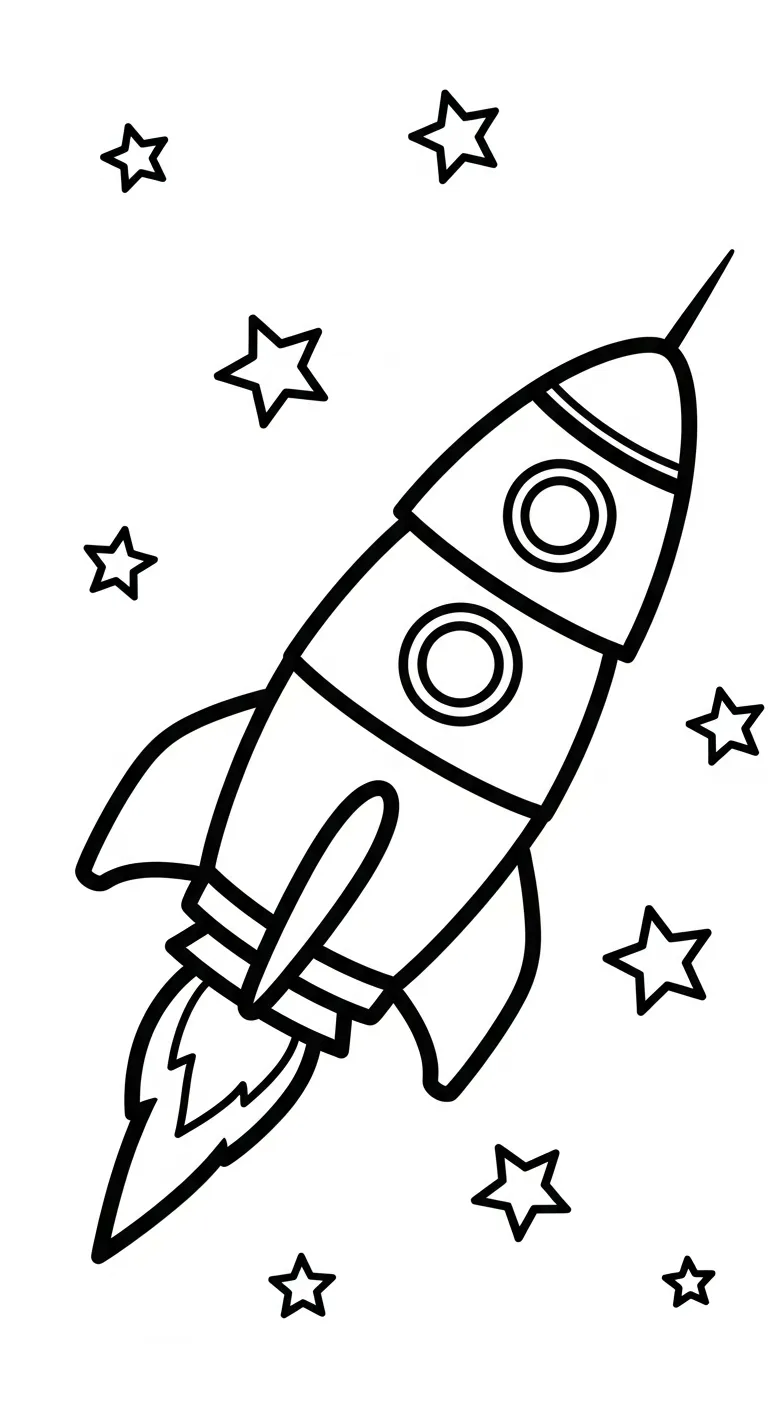 coloriage Vaisseau Spatial pour enfants