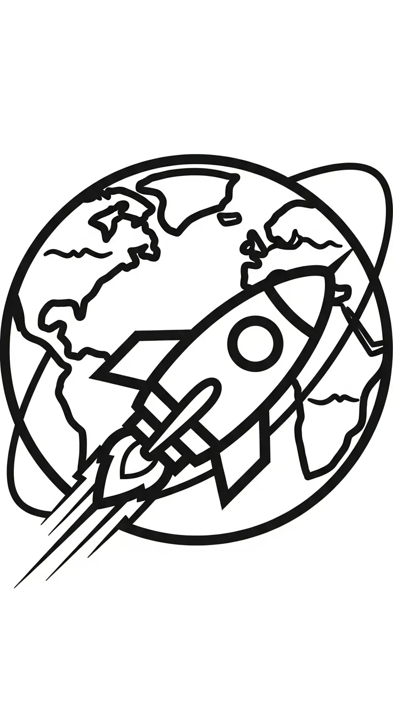 coloriage Vaisseau Spatial pour enfant à imprimer