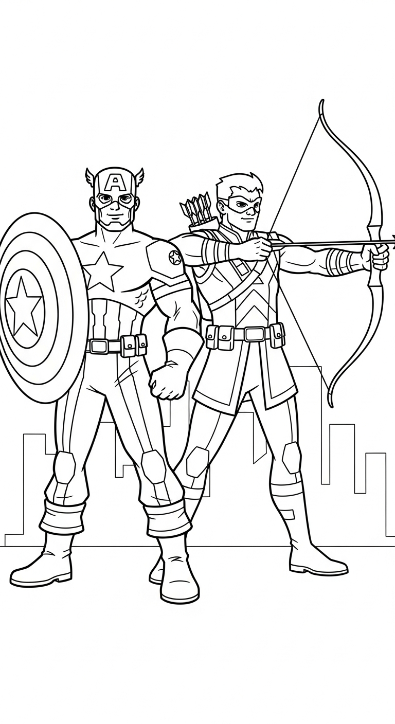 coloriage Captain American a dessiner et imprimer