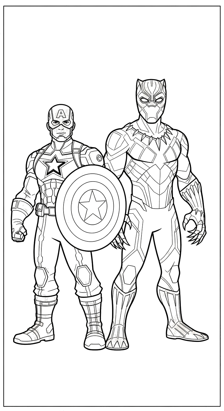 coloriage Captain American et decoupage a imprimer gratuit