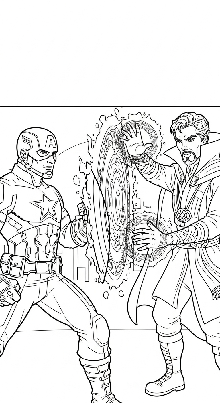 coloriage Captain American gratuit a imprimer 1