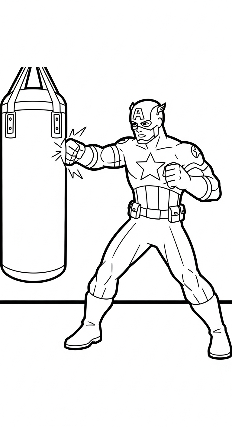 coloriage Captain American en ligne