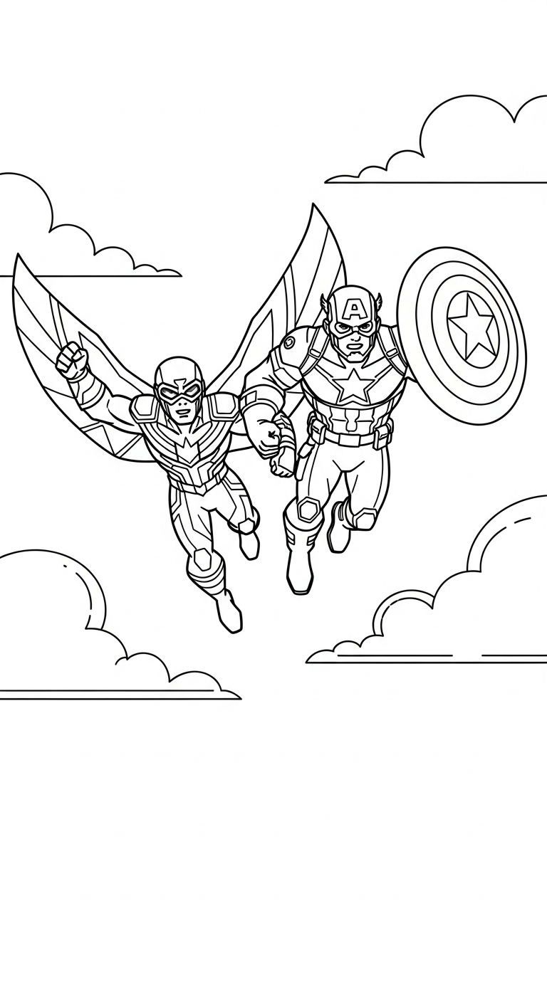 coloriage Captain American à imprimer gratuit