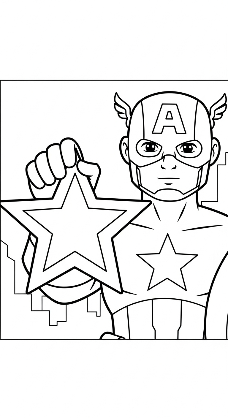coloriage Captain American à imprimer