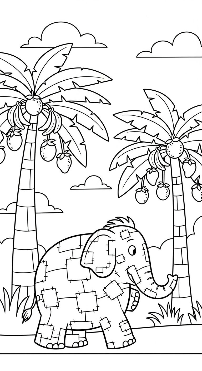 coloriage Éléphant updated et dessin a imprimer