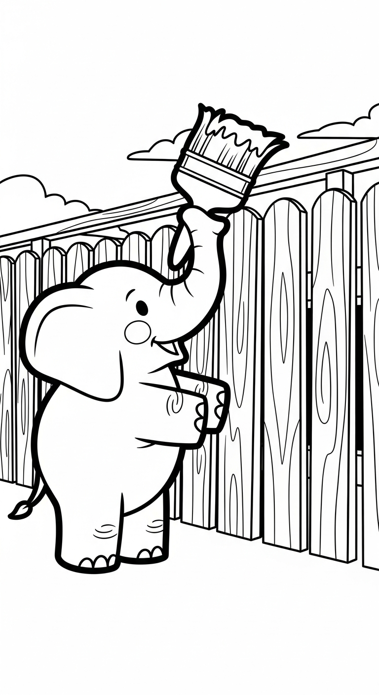 coloriage Éléphant updated pour enfant de 6 ans