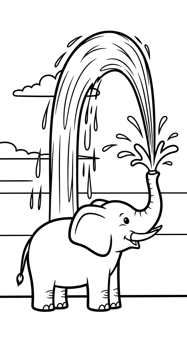 coloriage Éléphant updated pour enfants à imprimer