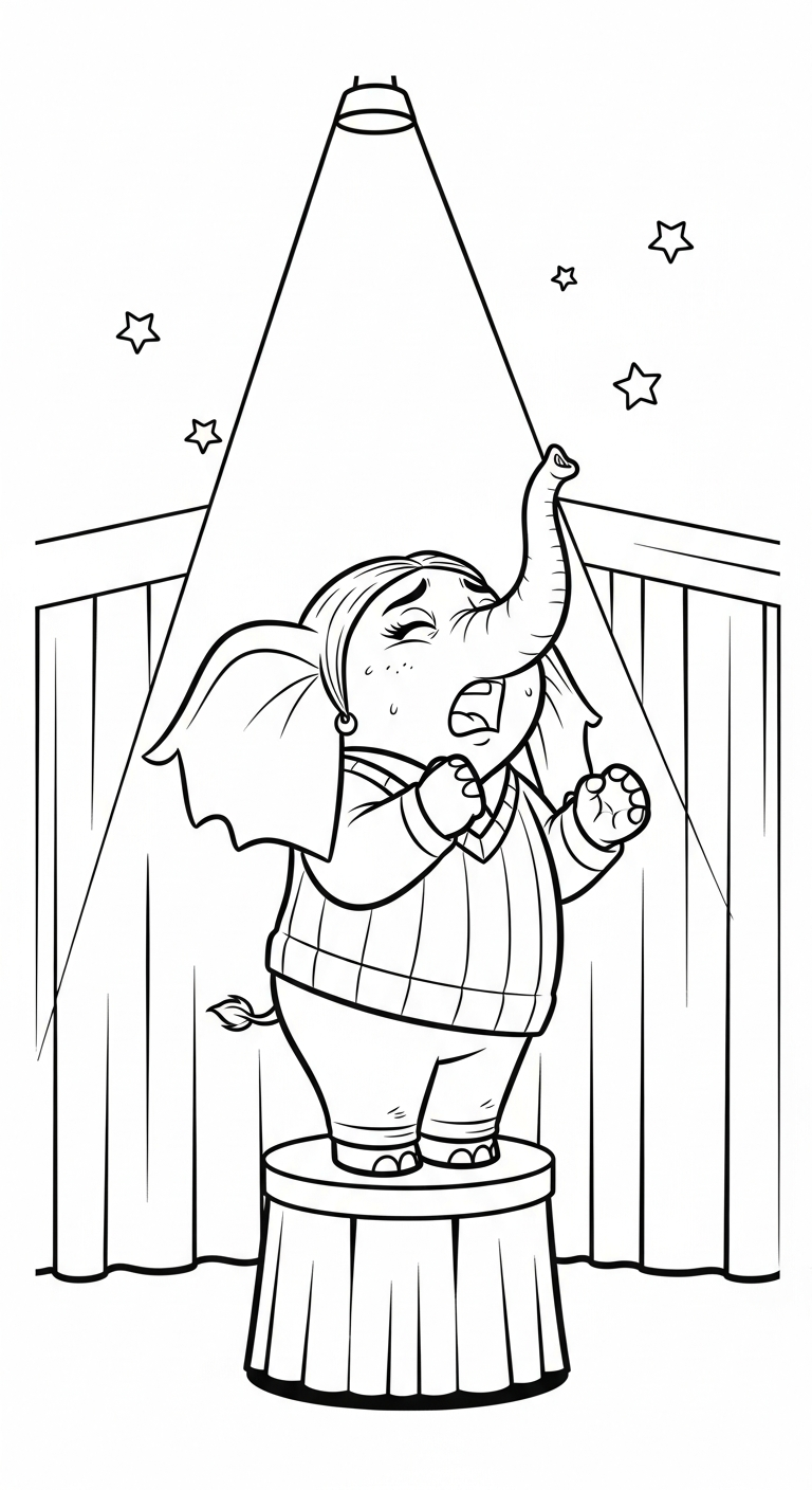 coloriage Éléphant updated et decoupage