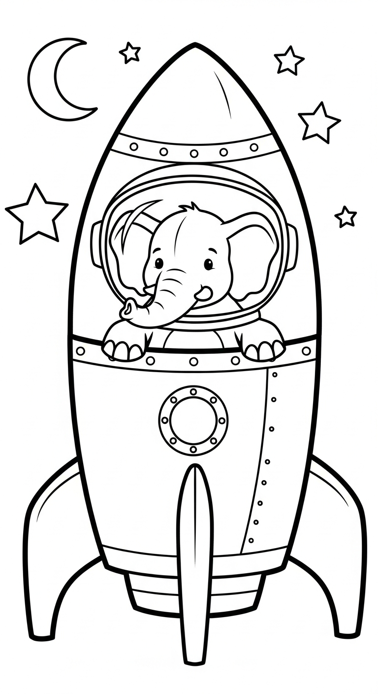 coloriage Éléphant updated à imprimer kawaii