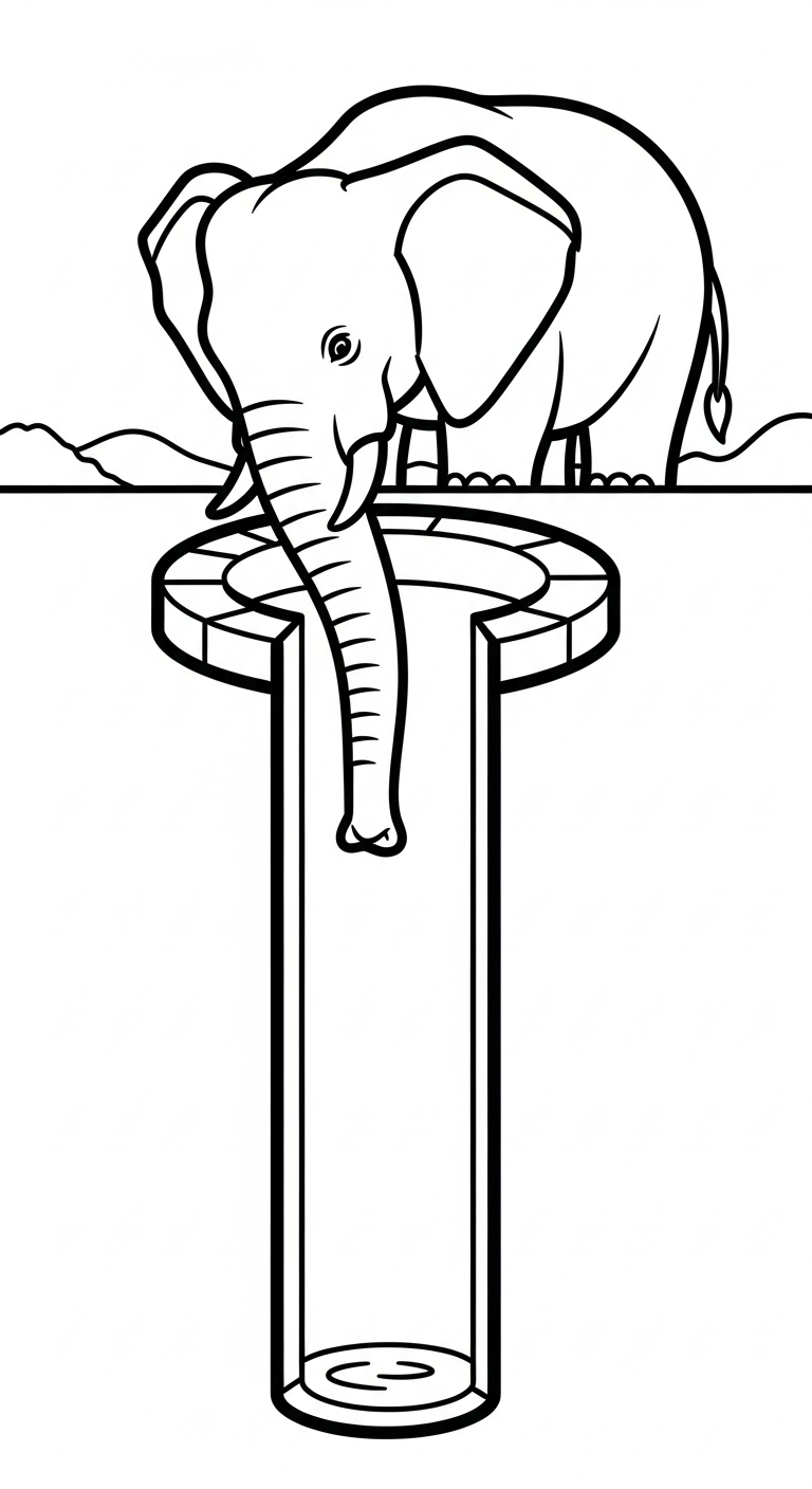 coloriage Éléphant updated et apprentissage