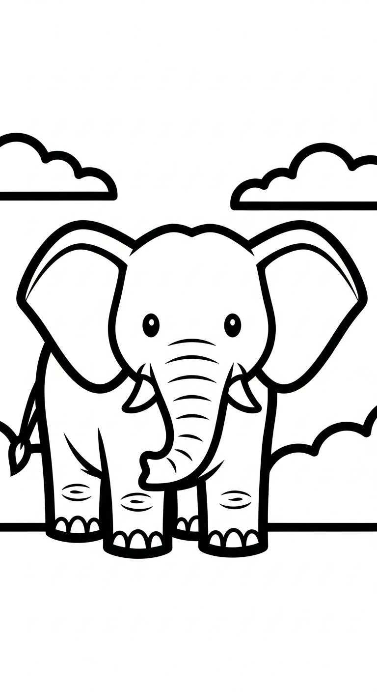 coloriage Éléphant updated et dessins