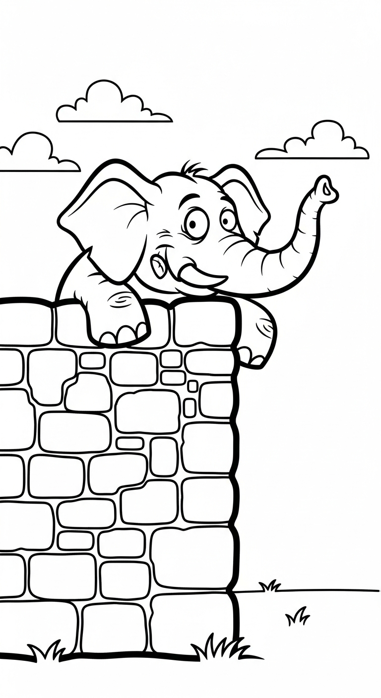 coloriage Éléphant updated et découpage à imprimer