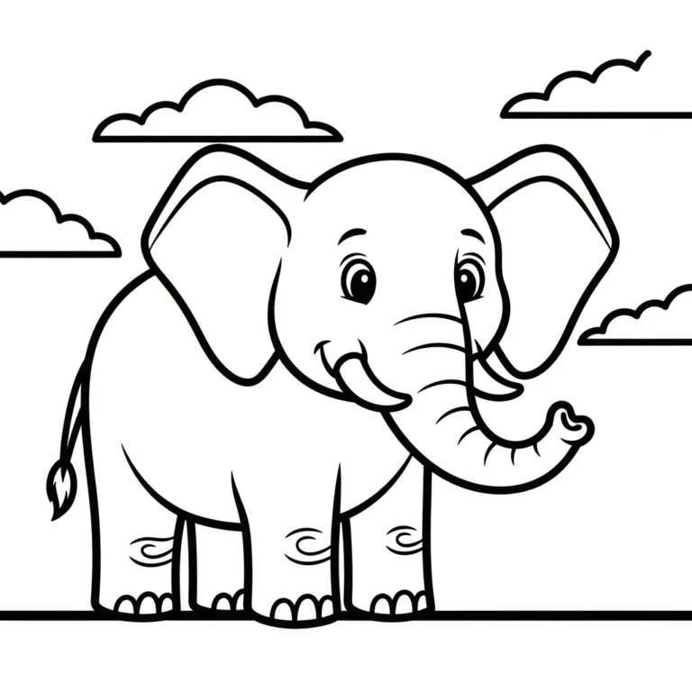 Olifant Kleurplaat