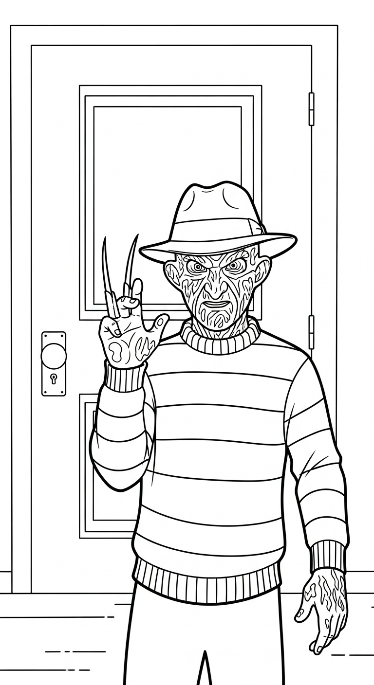 télécharger coloriage Freddy Krueger gratuit